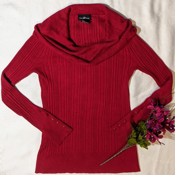 It's Our Time Sweaters - BOGO! Classic red cowl neck sweater